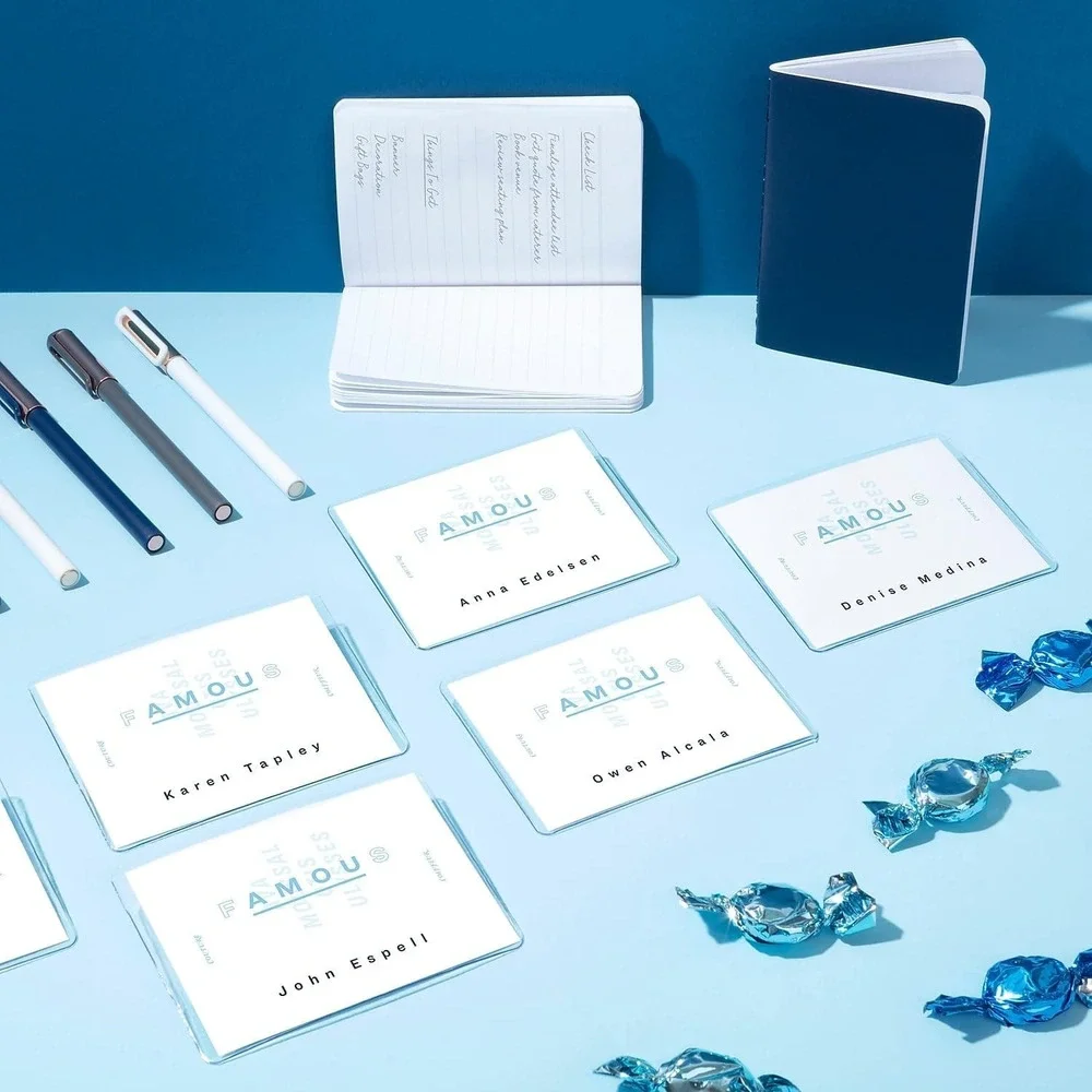 Avery Dennison Name Badge Kit, with Inserts, Top Load,100/Box, White
